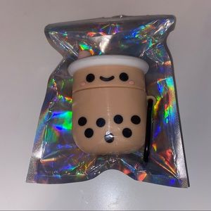 New Boba Tea AirPods 1-2 case with keyholder
